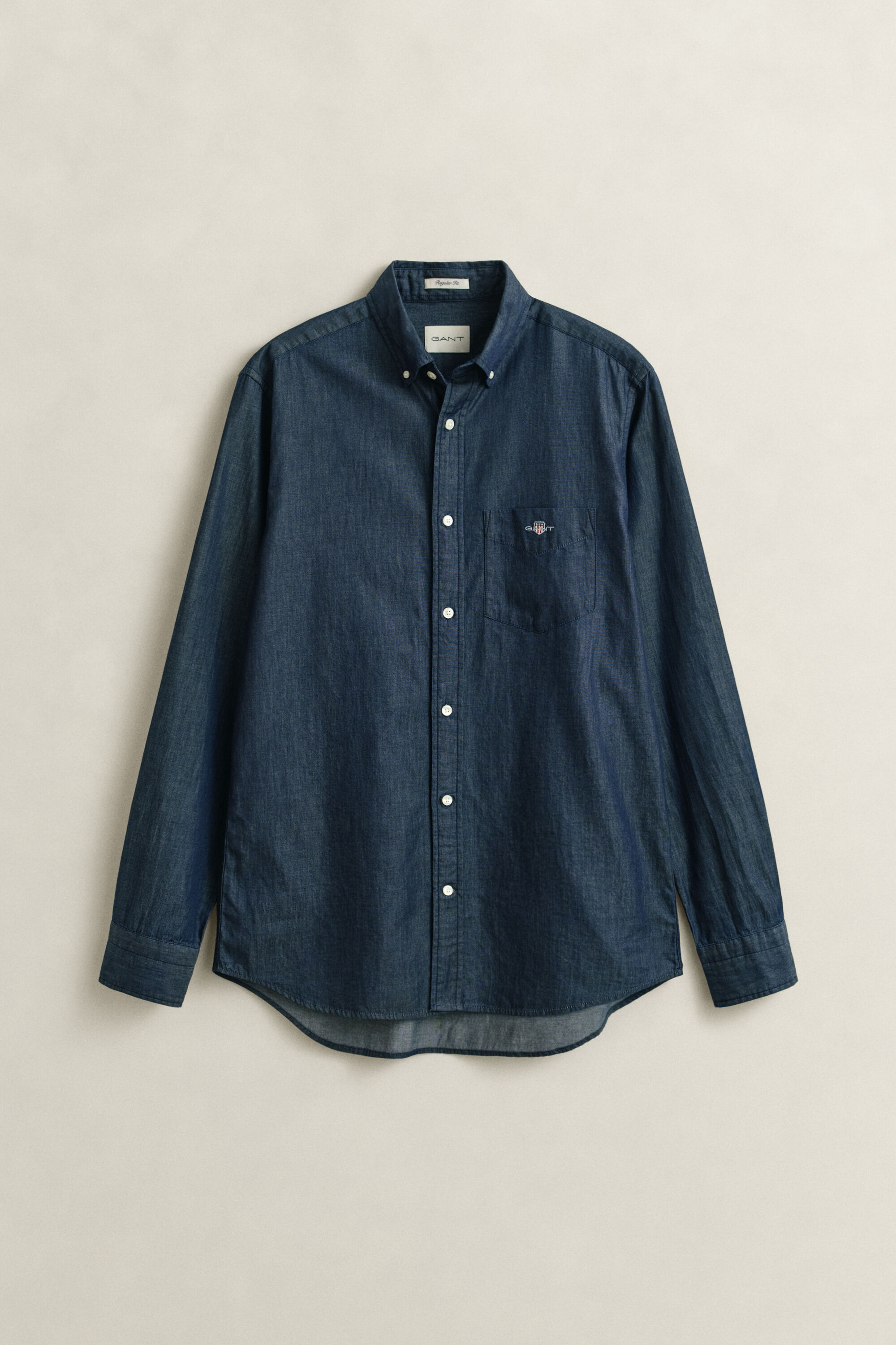 Regular Fit indigo overhemd
