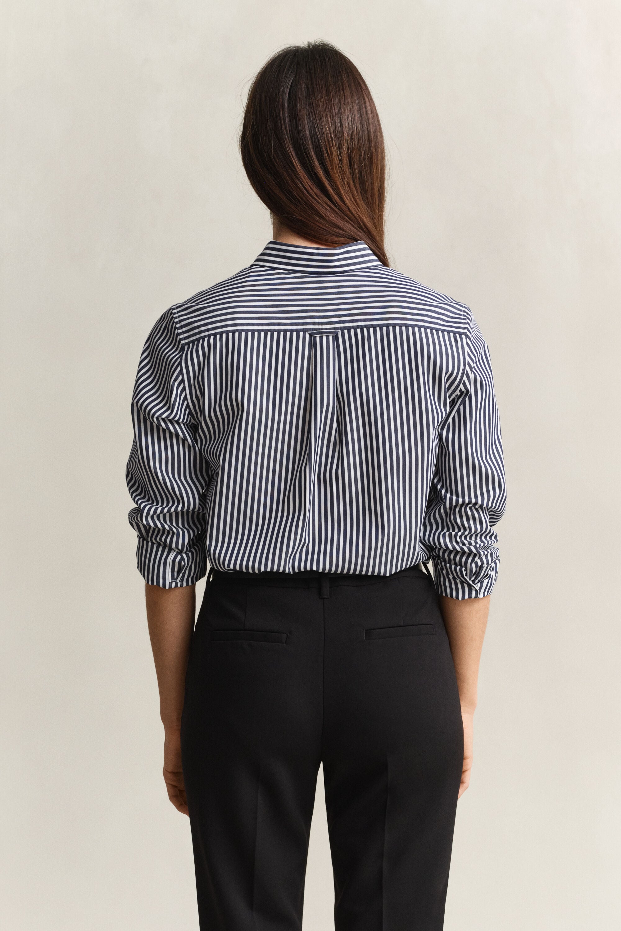 Classic Regular gestreept poplin hemd