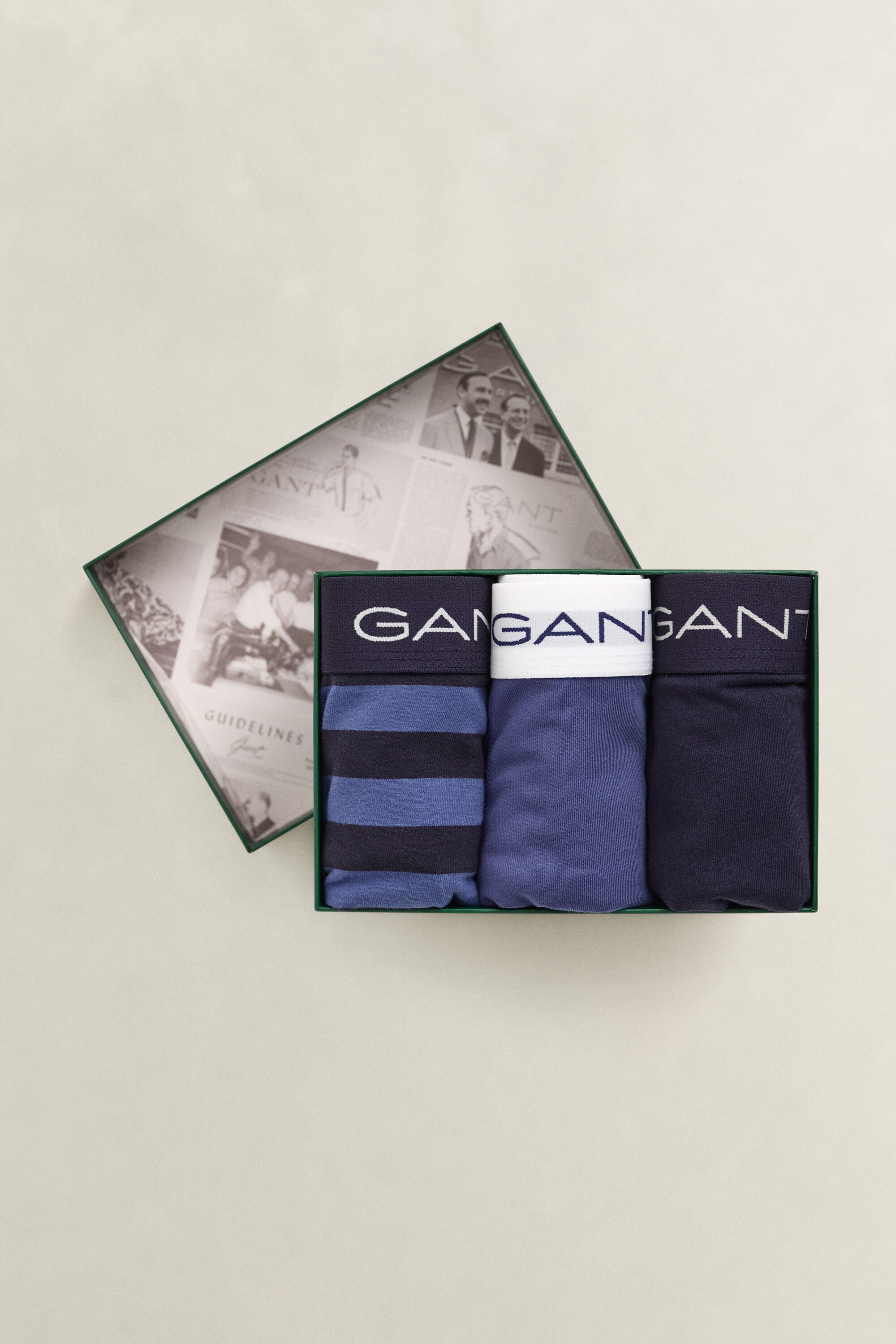 Coffret cadeau de 3 caleçons rayés