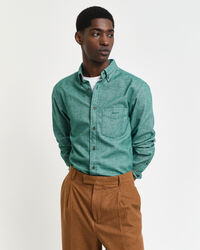 Chemise regular fit en flanelle &agrave; chevrons