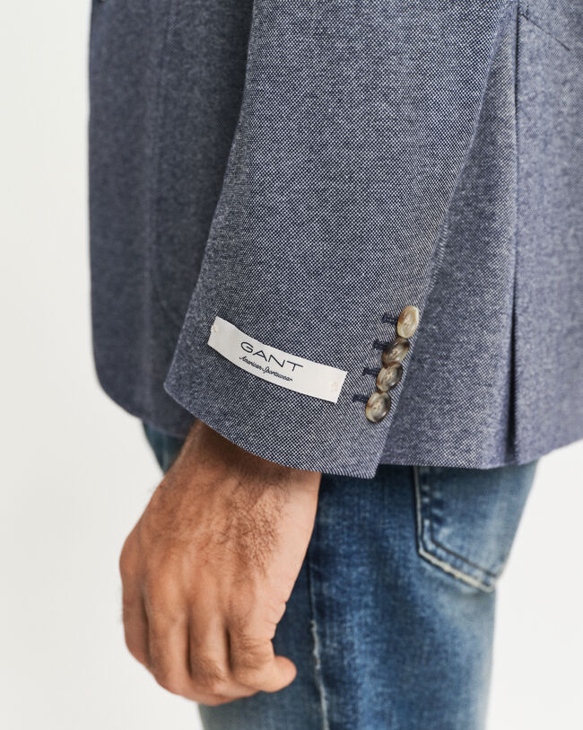 Veste blazer coupe slim en jersey bicolore