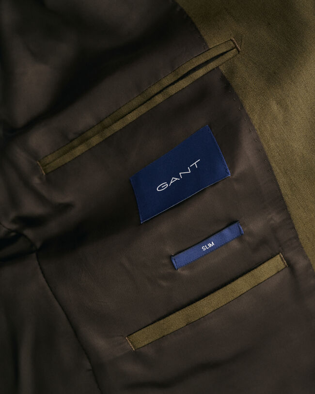 Kostuumblazer van katoen en linnen