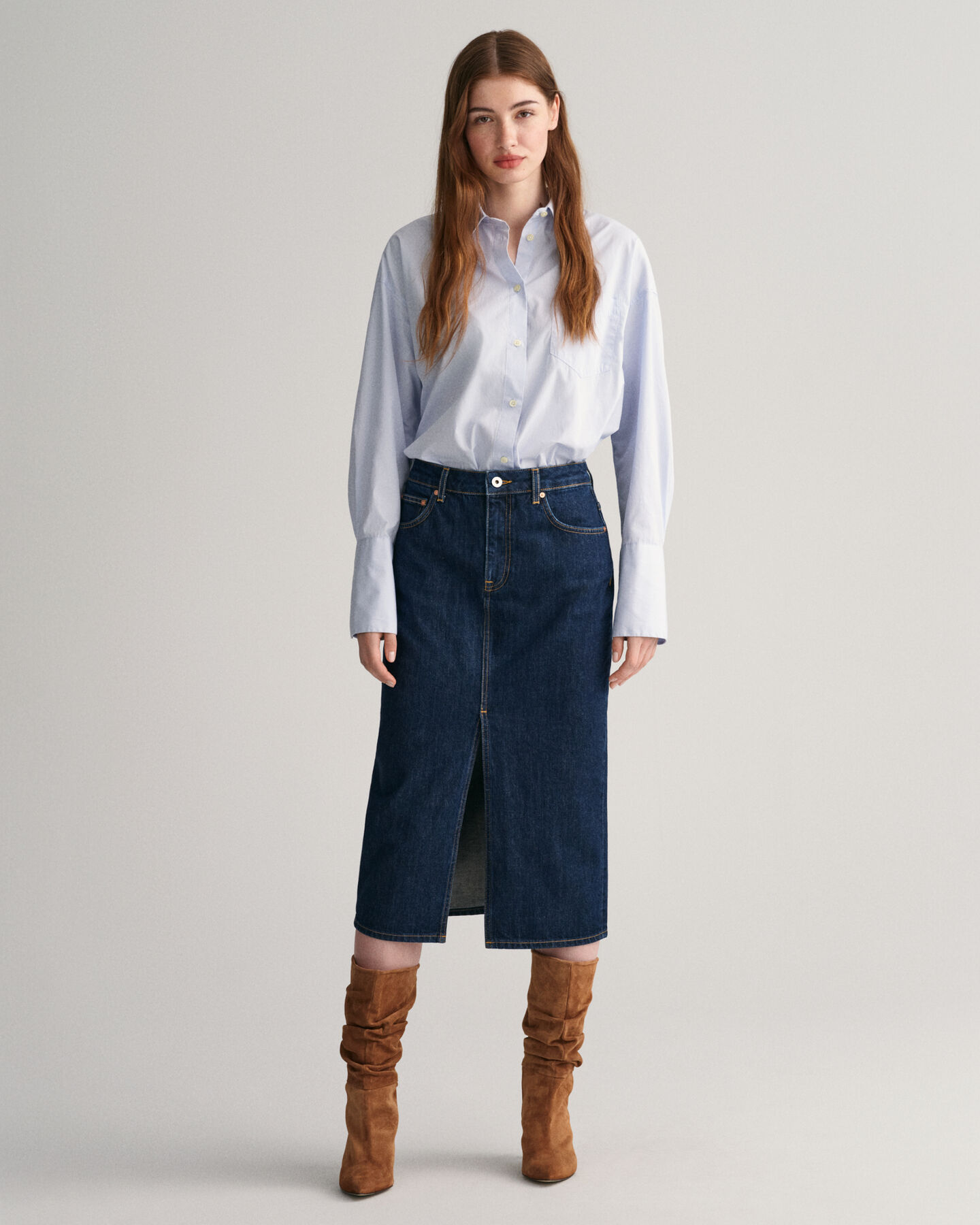 Jupe crayon en denim