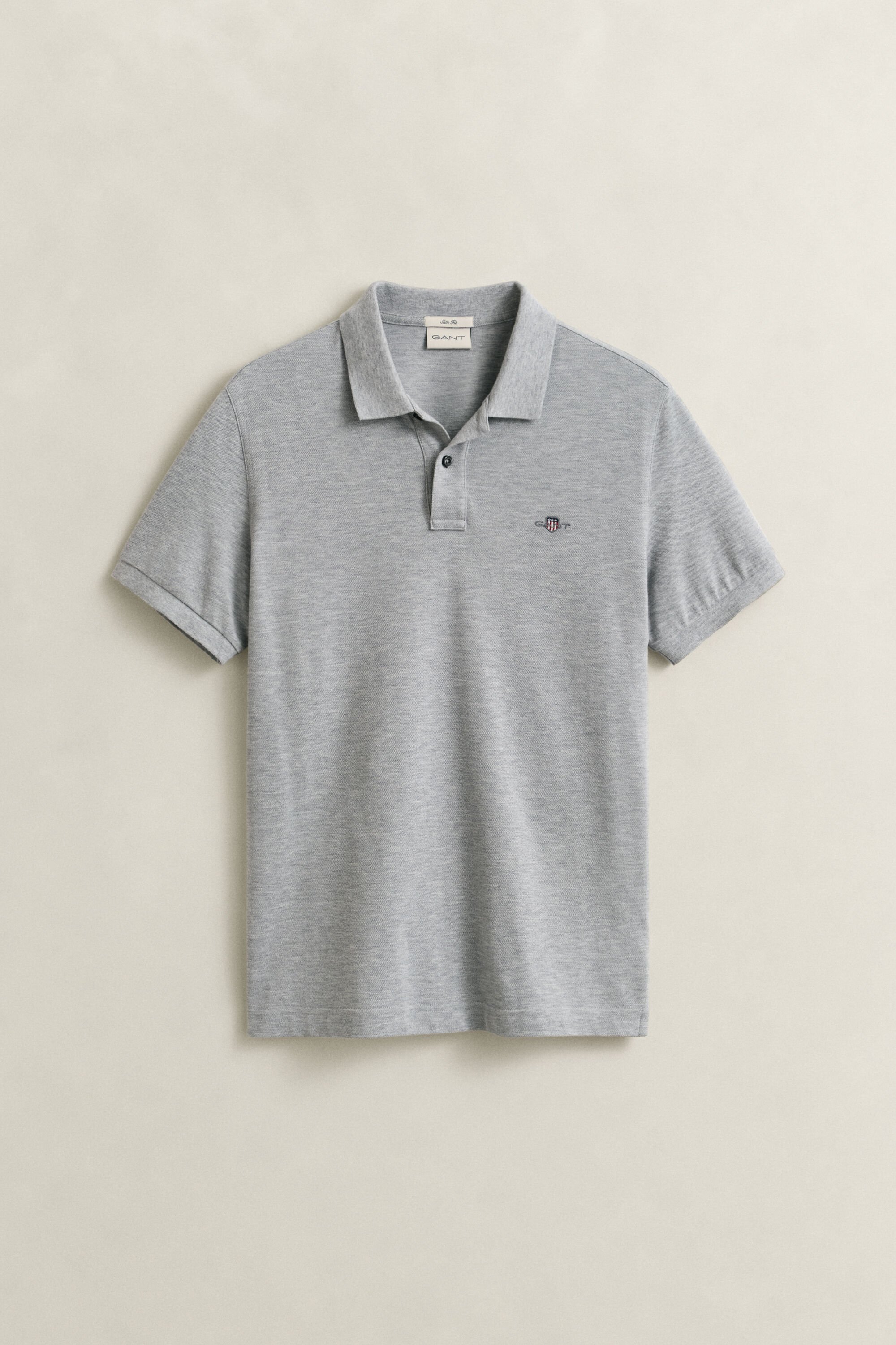 Slim Fit Shield piqué poloshirt