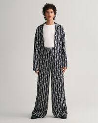 Chain Print broek met wijde pijp