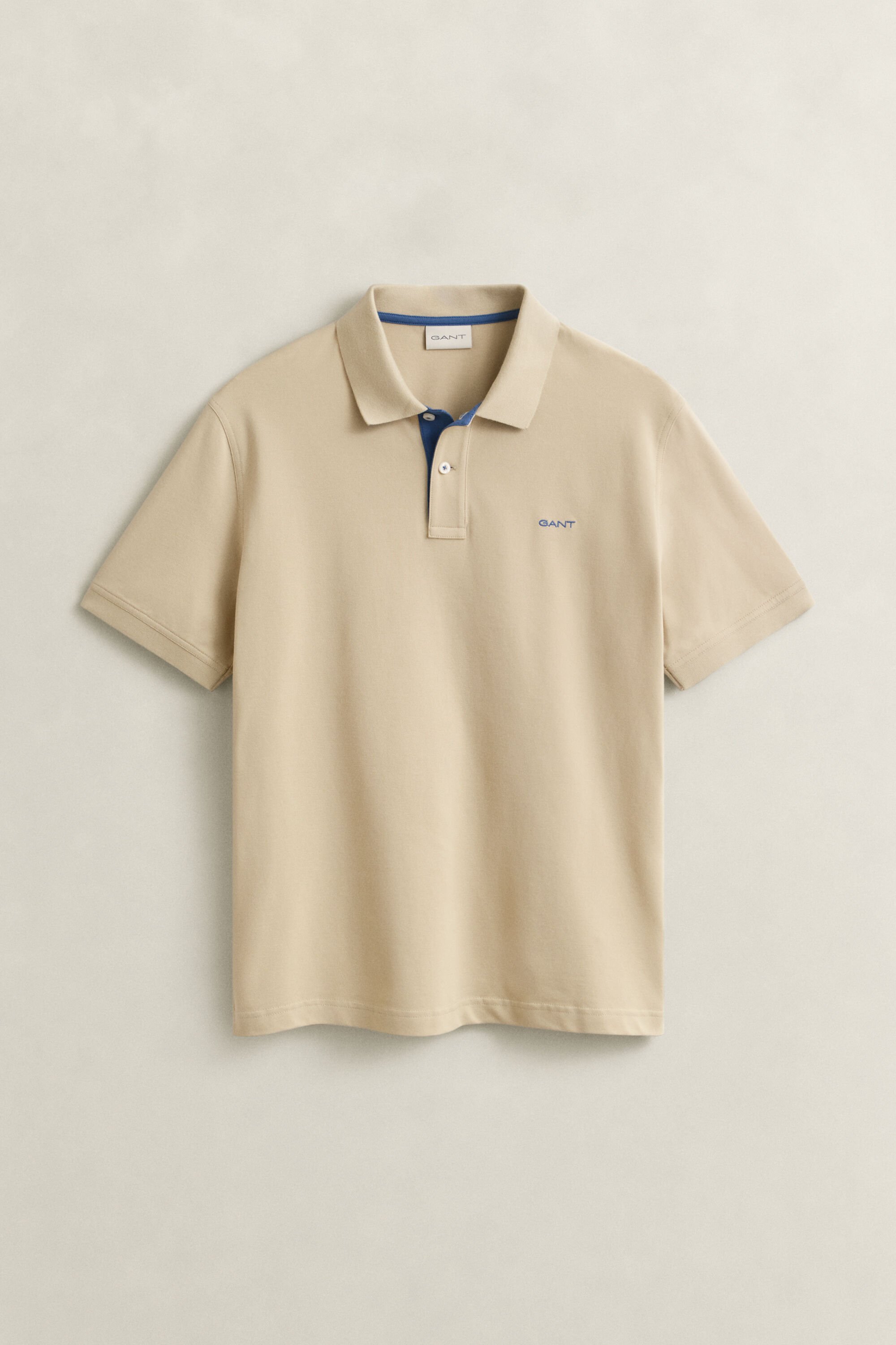 Piqué poloshirt met contrasterend detail