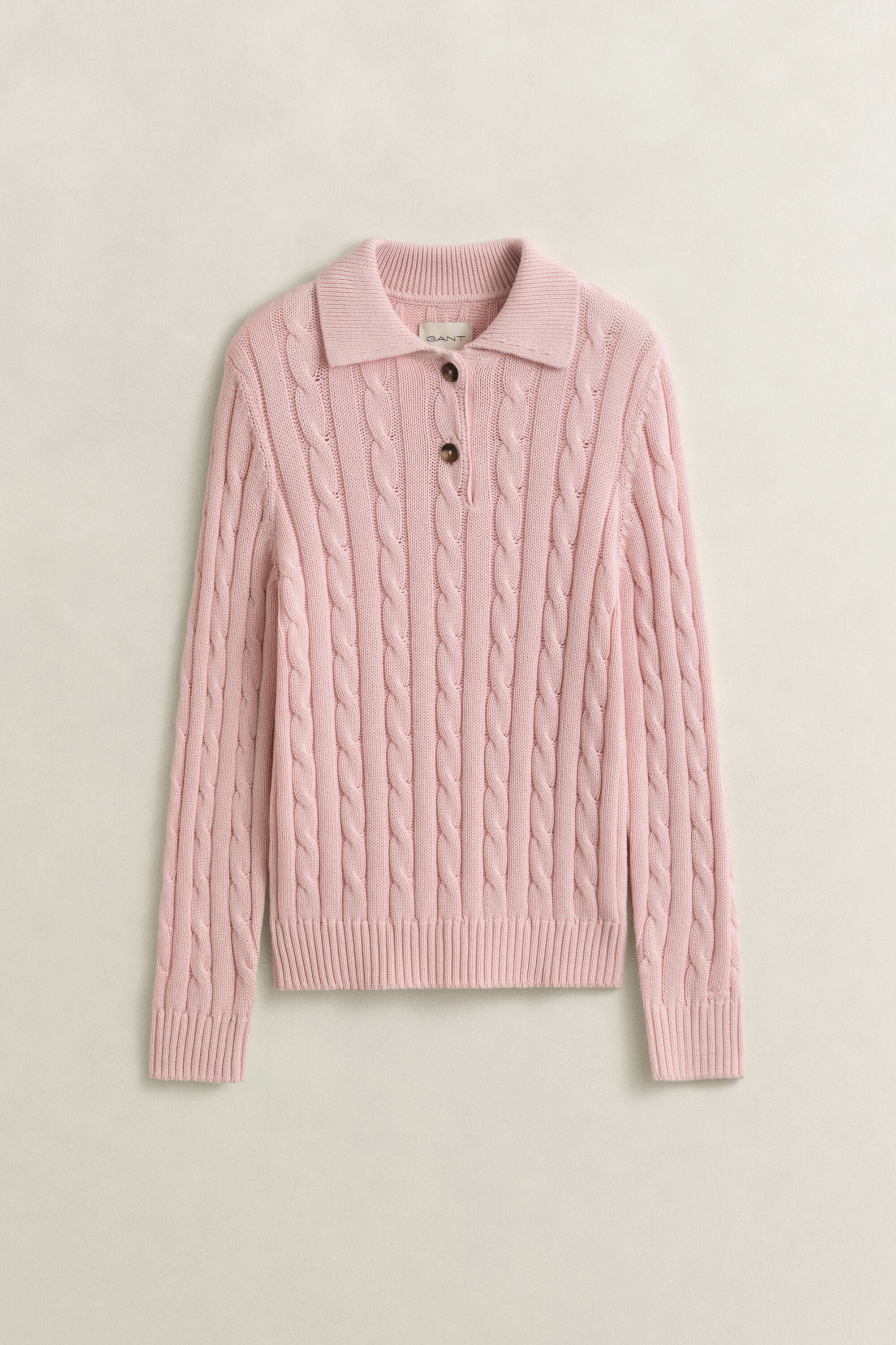 Pull en maille de coton à torsades