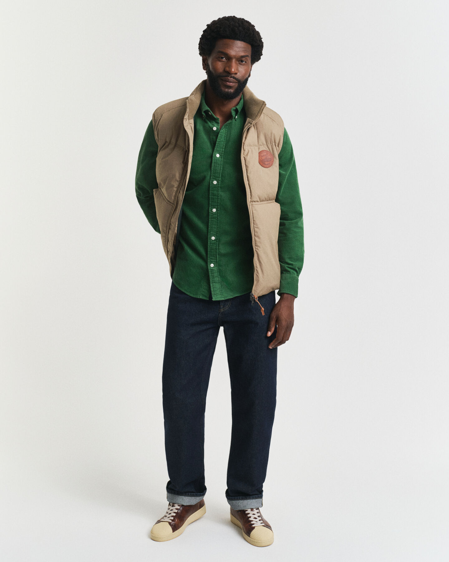 Regular Fit hemd van katoencorduroy