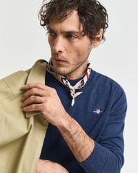 Pull col rond en coton classique