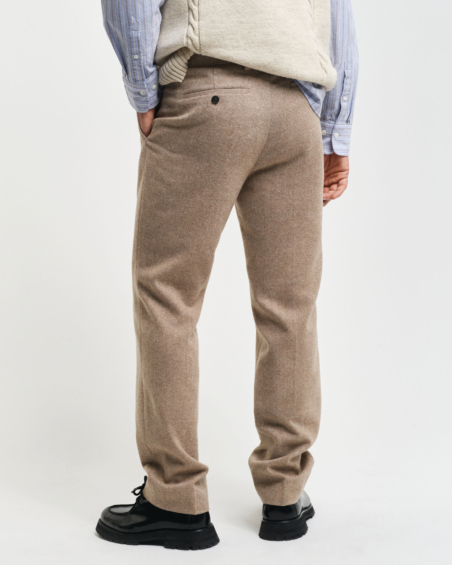 Pantalon de costume slim fit &agrave; chevrons