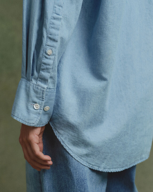 Oversized chambray hemd