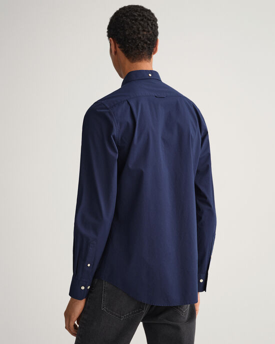 Chemise slim fit en popeline de coton
