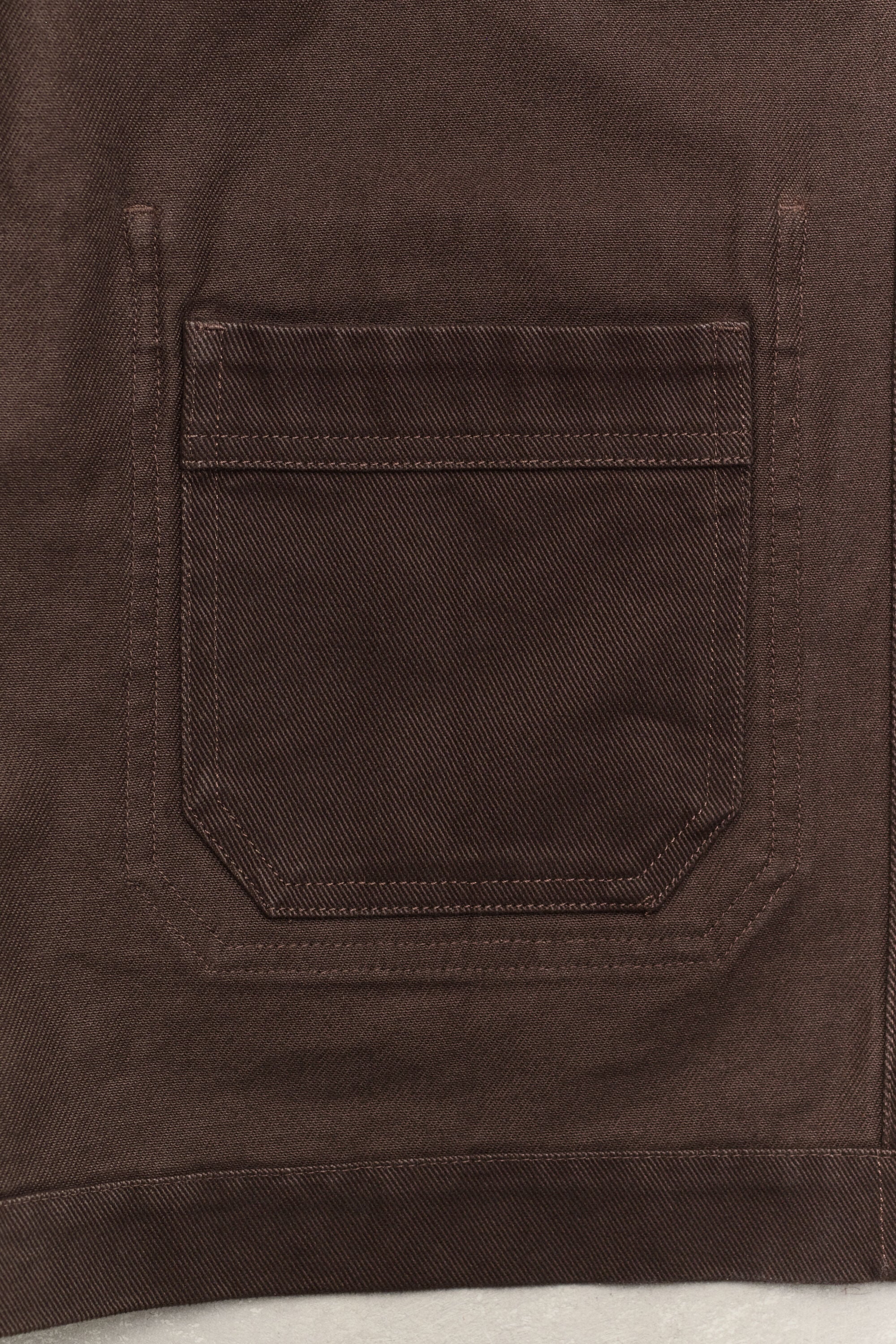 Overshirt van geborstelde keper