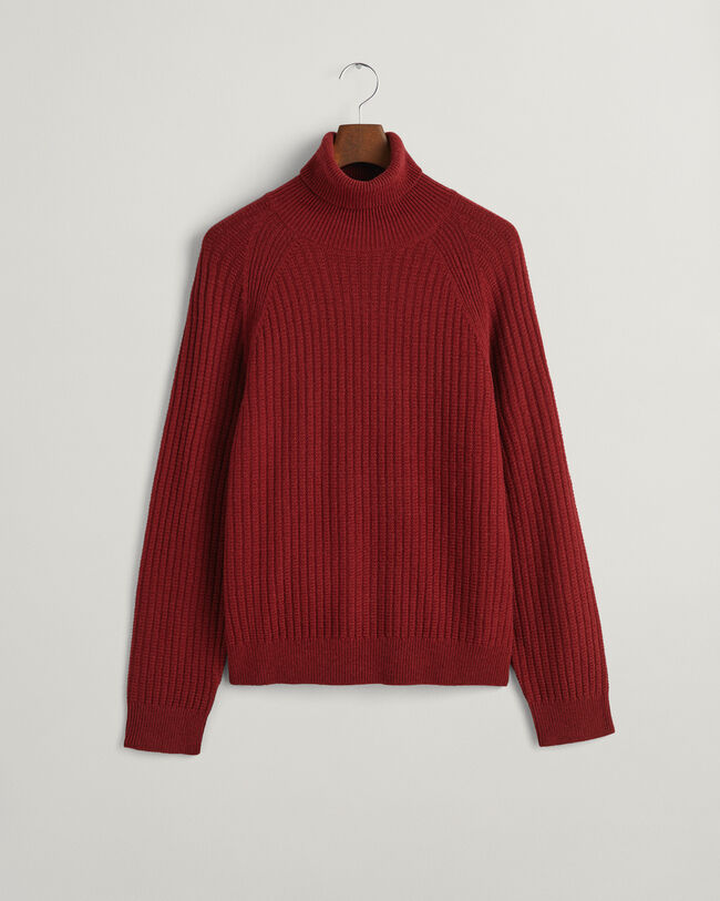 Pull col roulé Textured