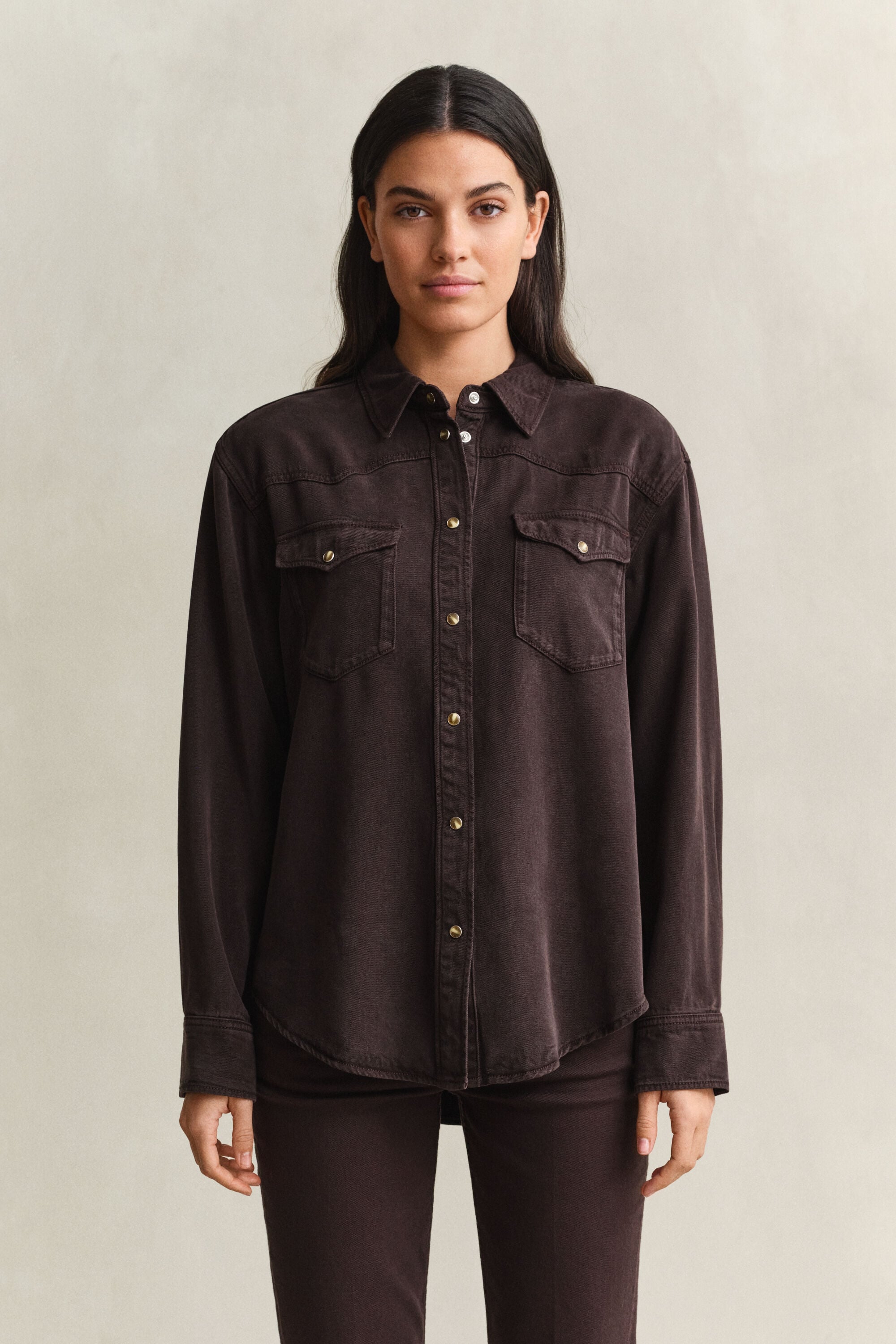 Chemise style ranger en sergé de denim