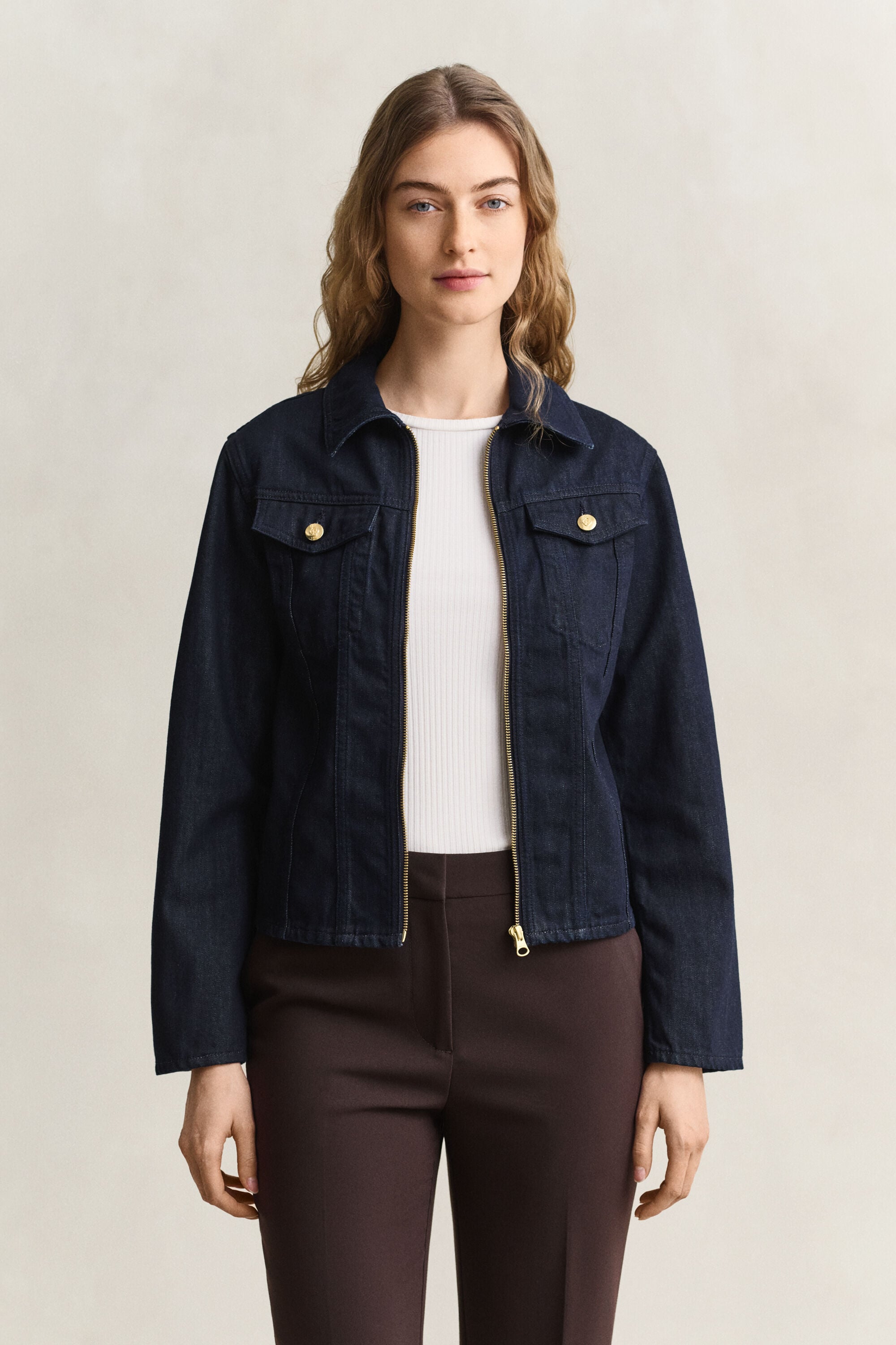 Veste en denim ajustée