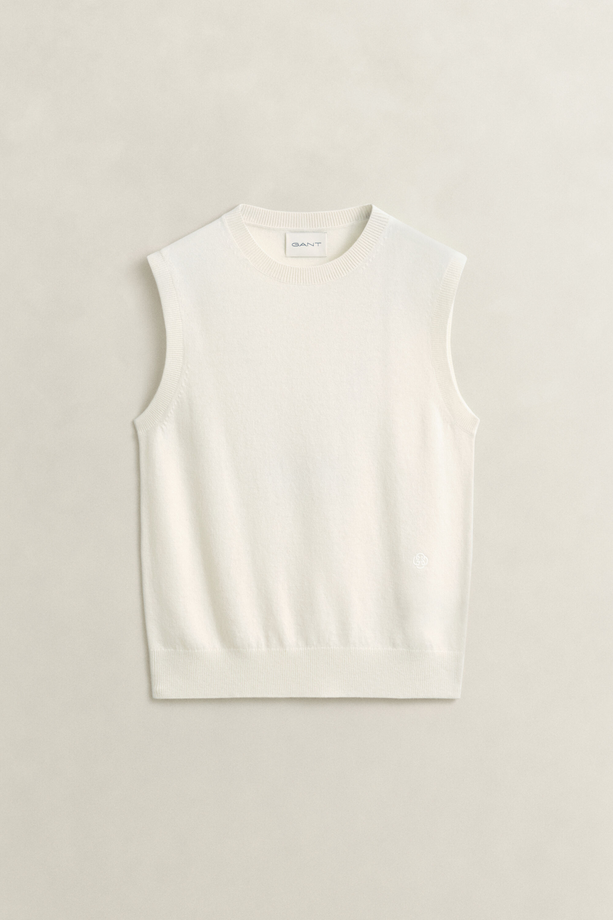 Pull sans manches en laine tricotée