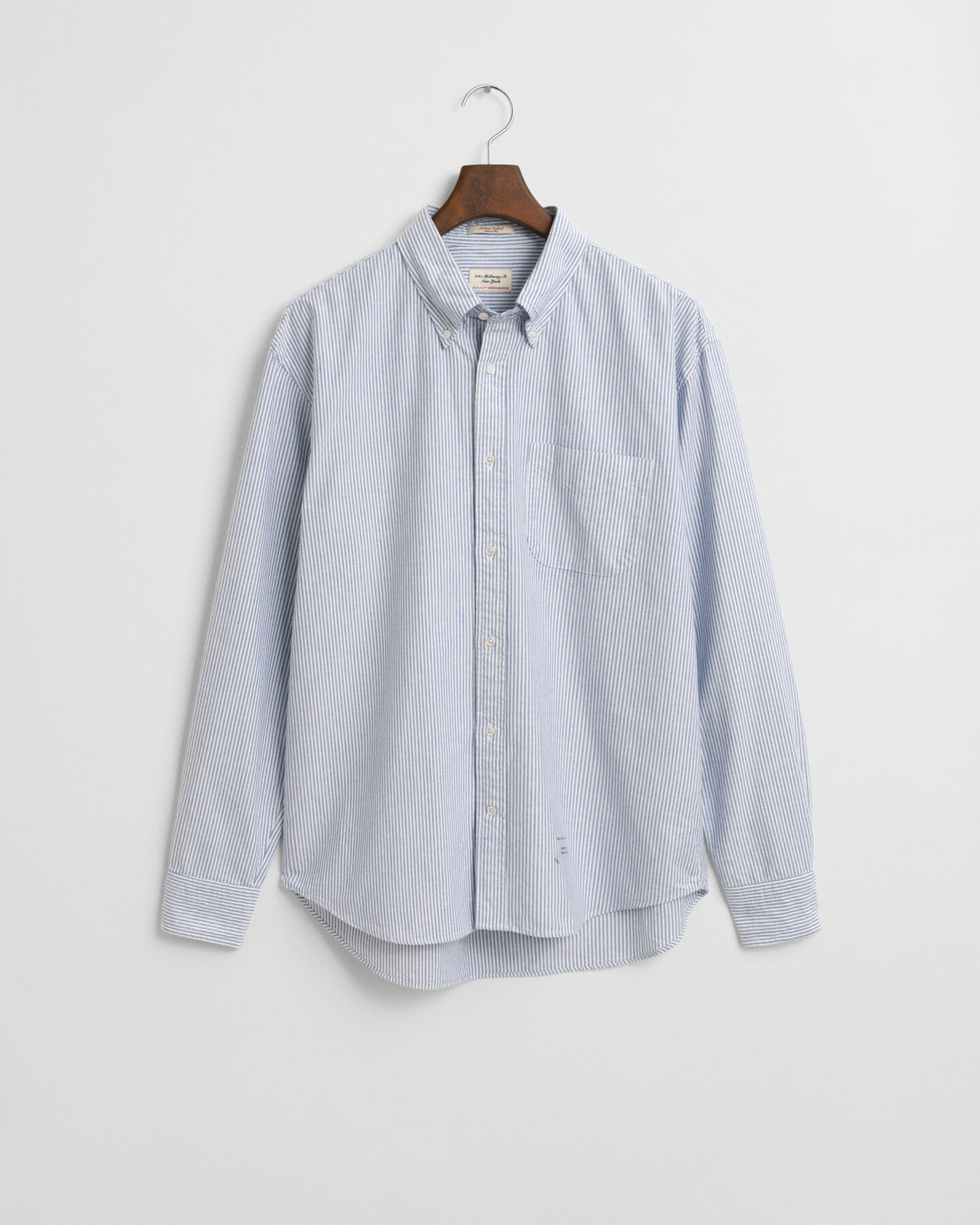 Chemise coupe décontractée US en coton Oxford à rayures Banker