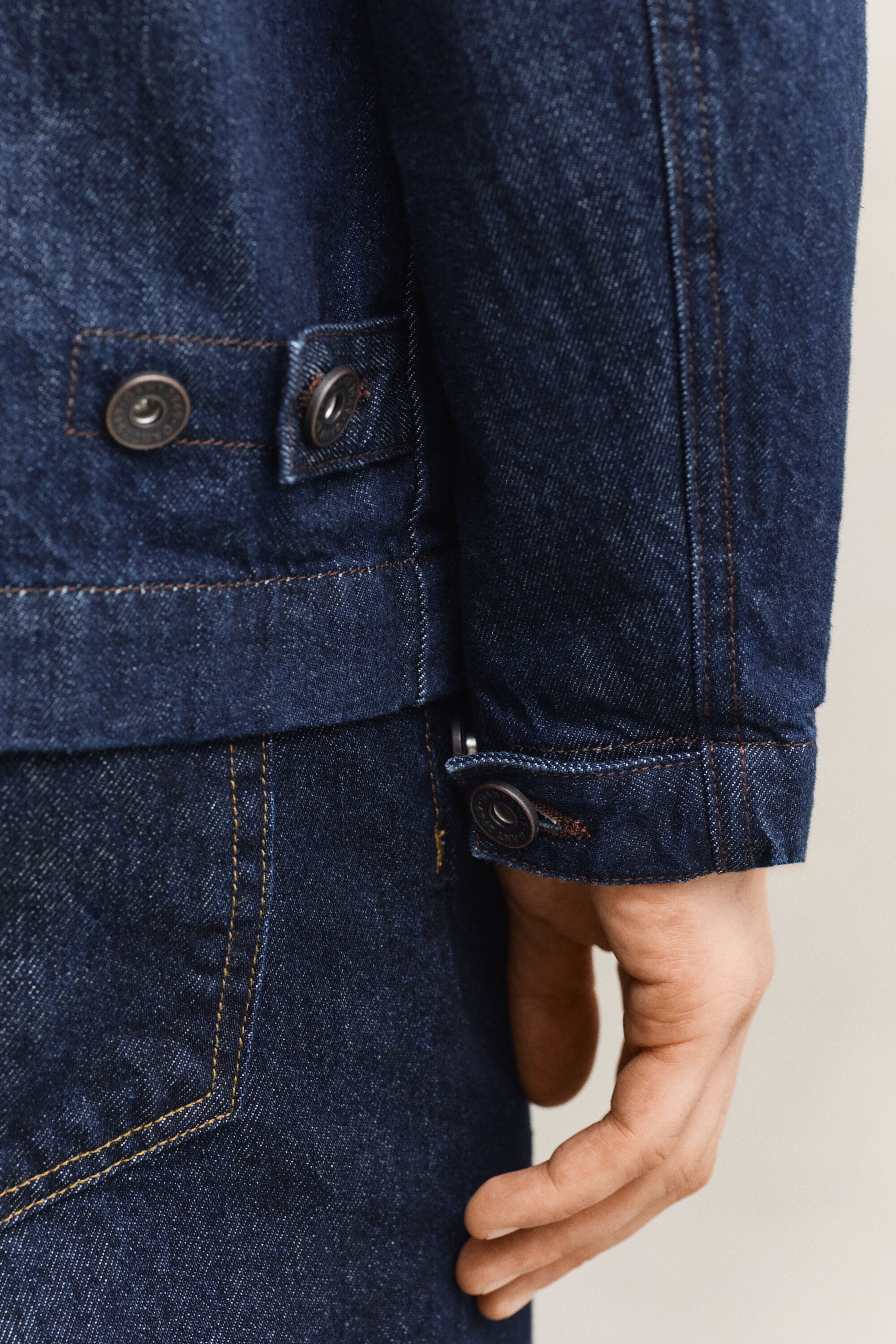 Veste de travail indigo