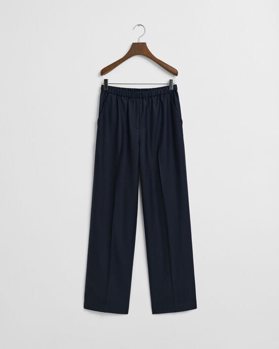Pantalon à enfiler en laine mélangée