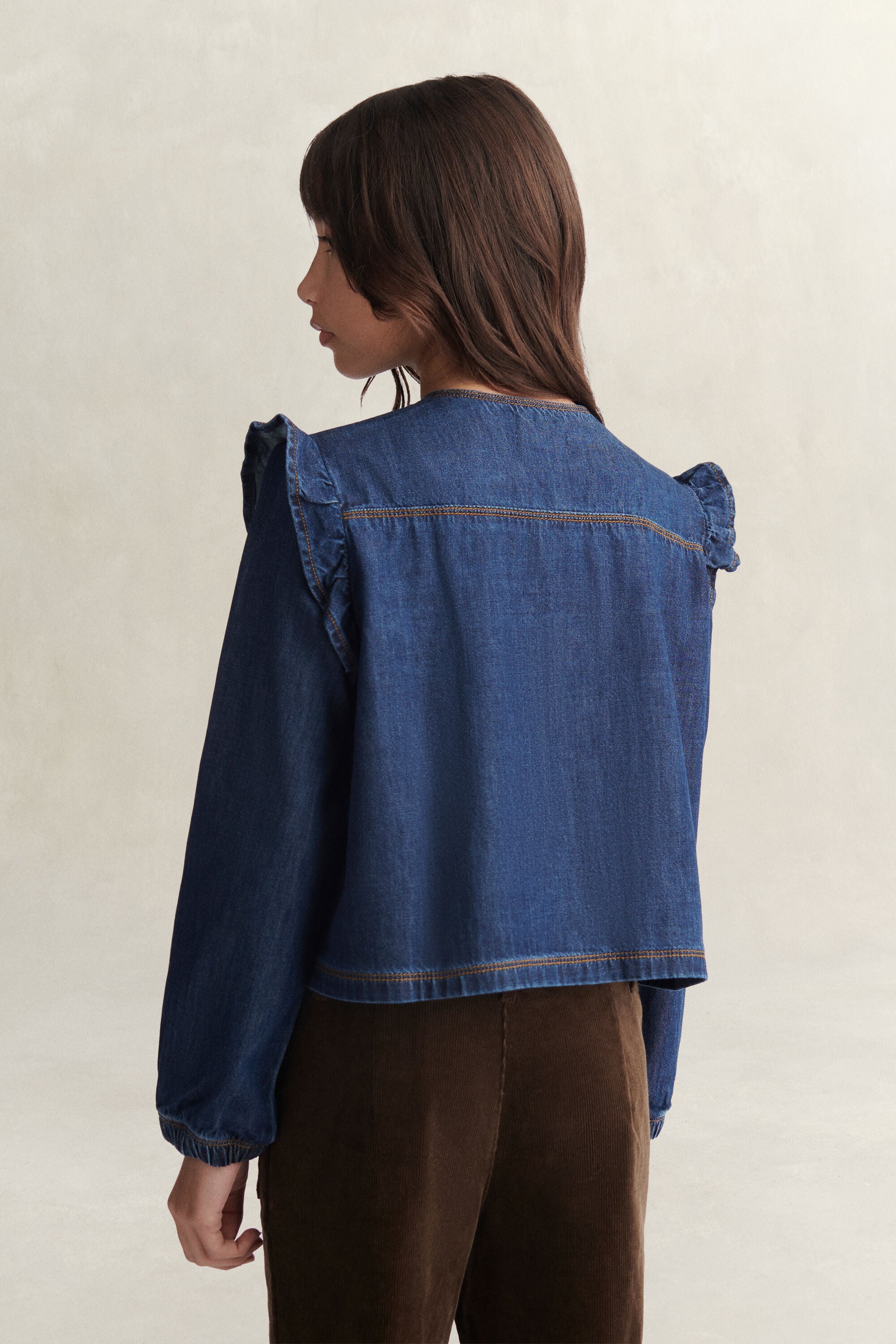 Denim overhemd voor tienermeisjes