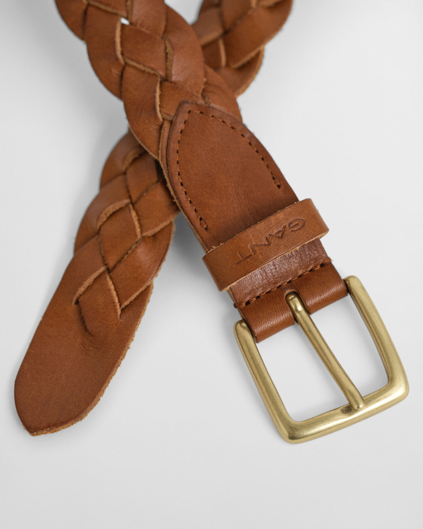 Ceinture en cuir tressé