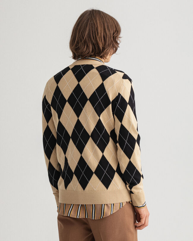Argyle V-Neck Sweater