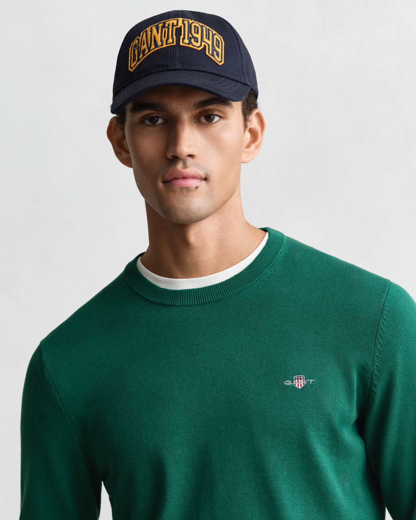 Klassieke katoenen trui met ronde hals