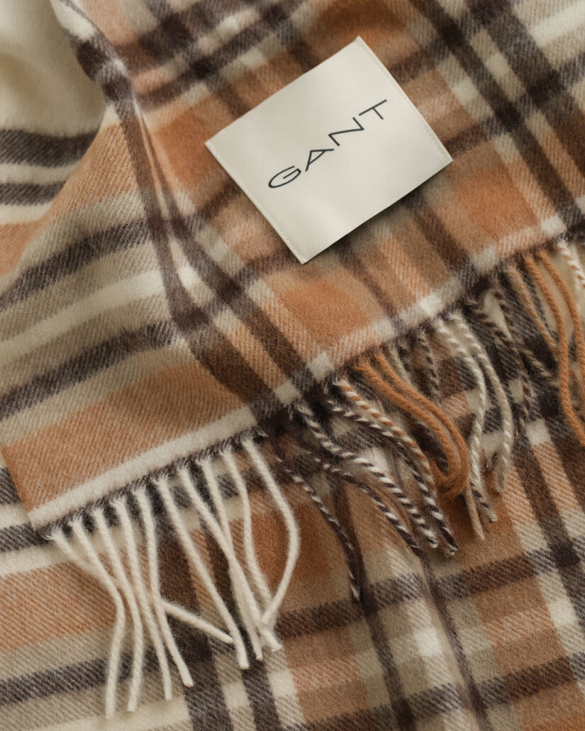 Écharpe en laine à motif écossais