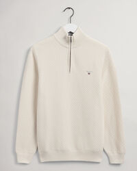 Pull à demi-zip avec motif à Triangle Texture