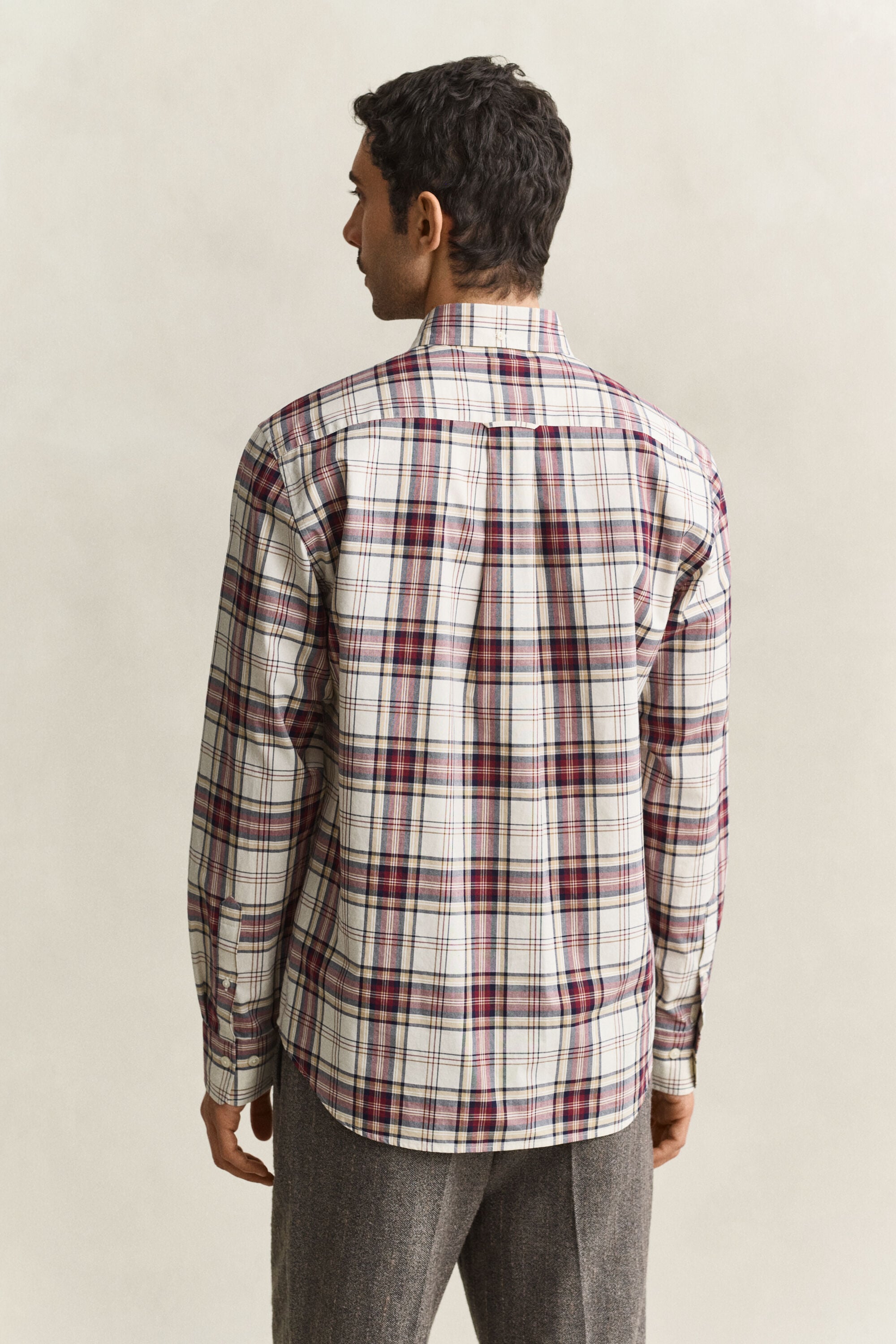 Geruit poplin hemd