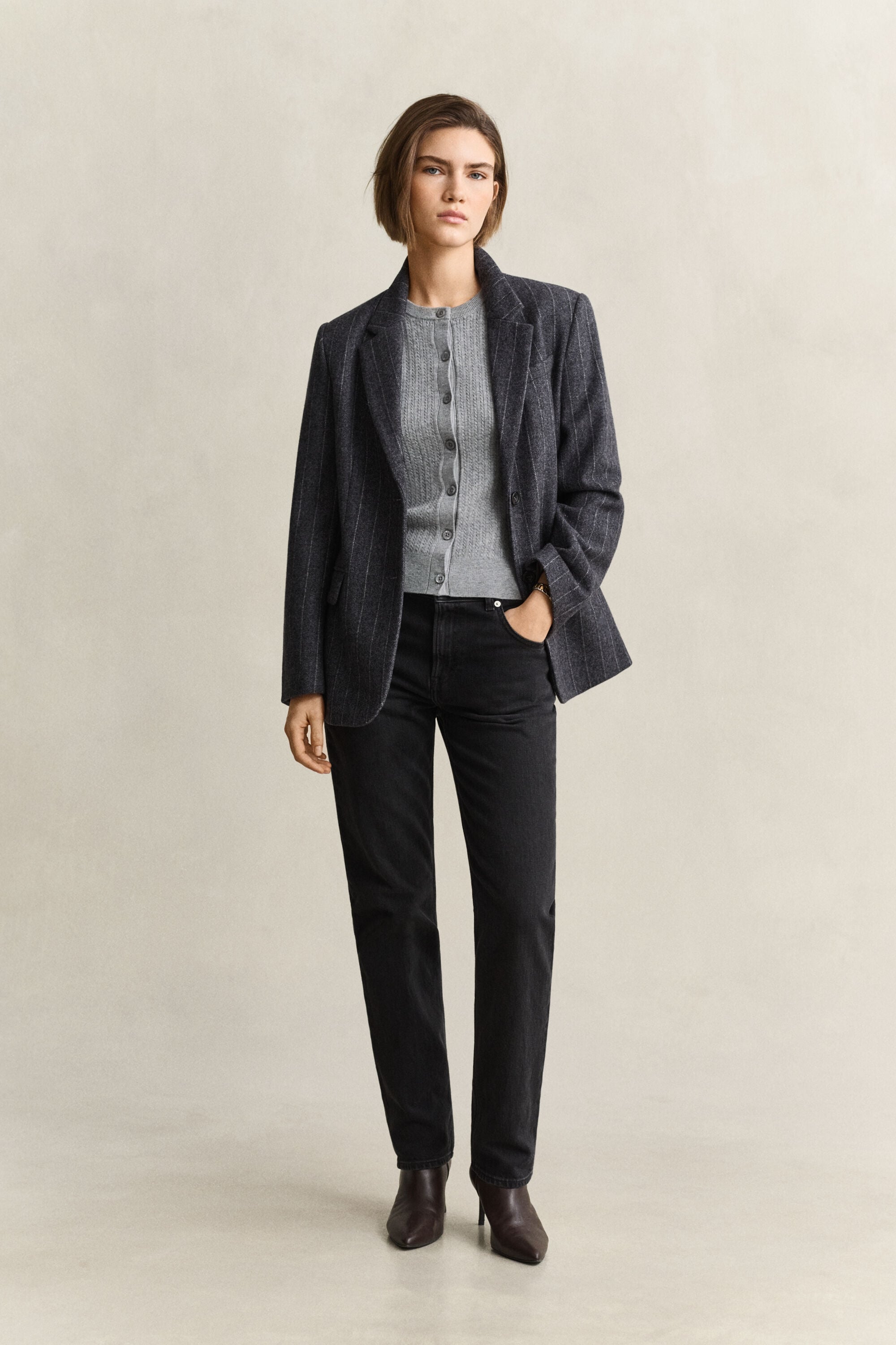 Cardigan à manches courtes en maille torsadée