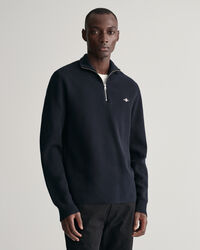 Pull à demi-zip en coton Milano Knit