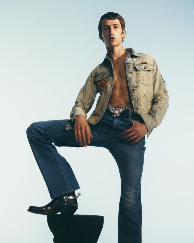 Veste en denim effet décoloré Wrangler x GANT