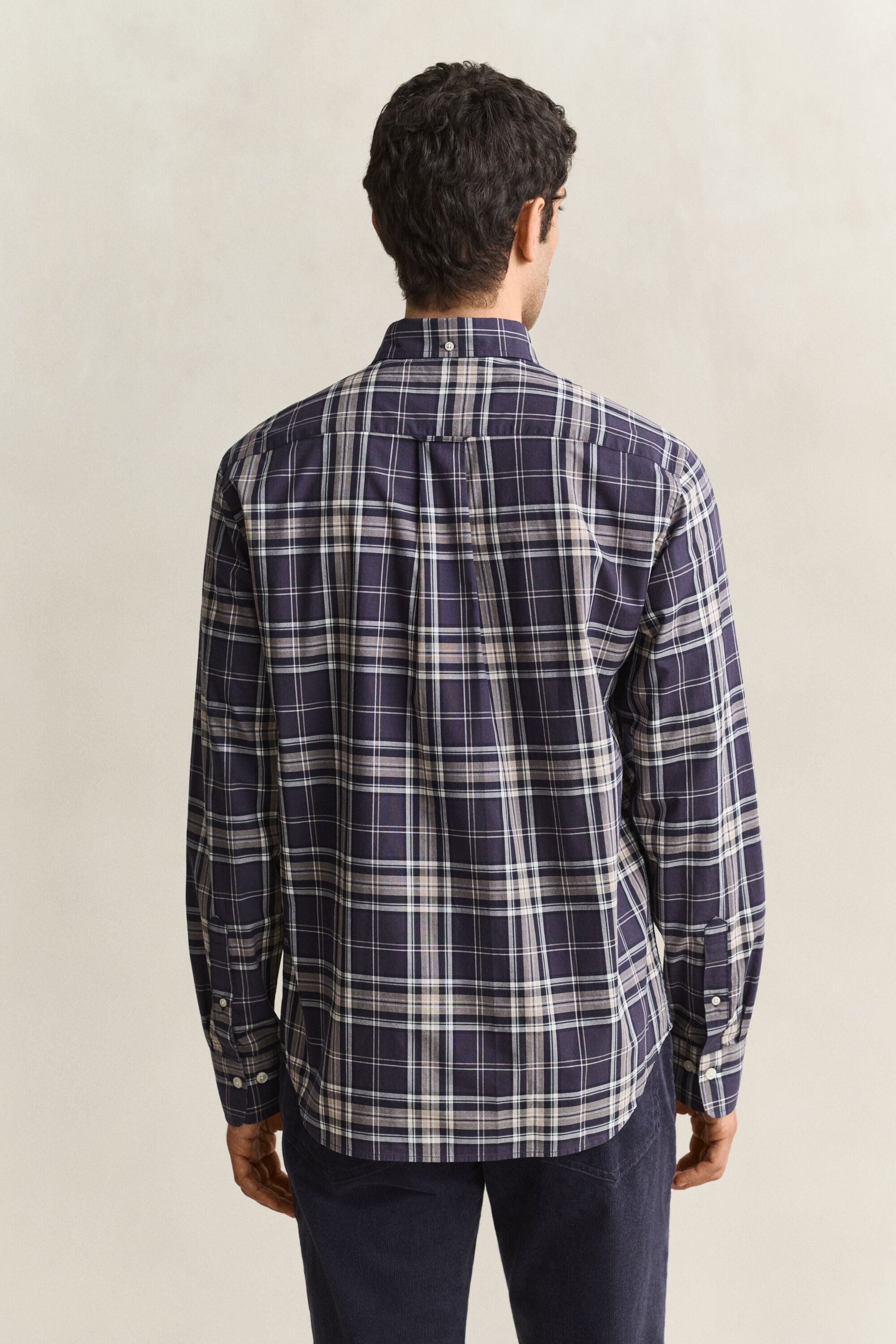 Geruit poplin hemd