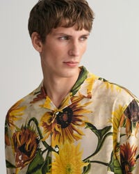 Relaxed Fit Sunflower-print hemd van zijde