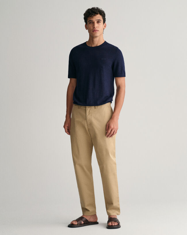 T-shirt en maille de coton et lin