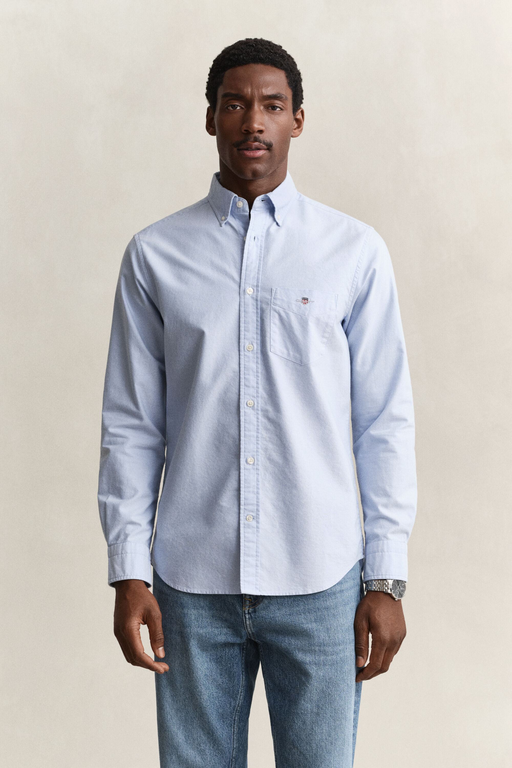 Chemise coupe regular en coton Oxford classique