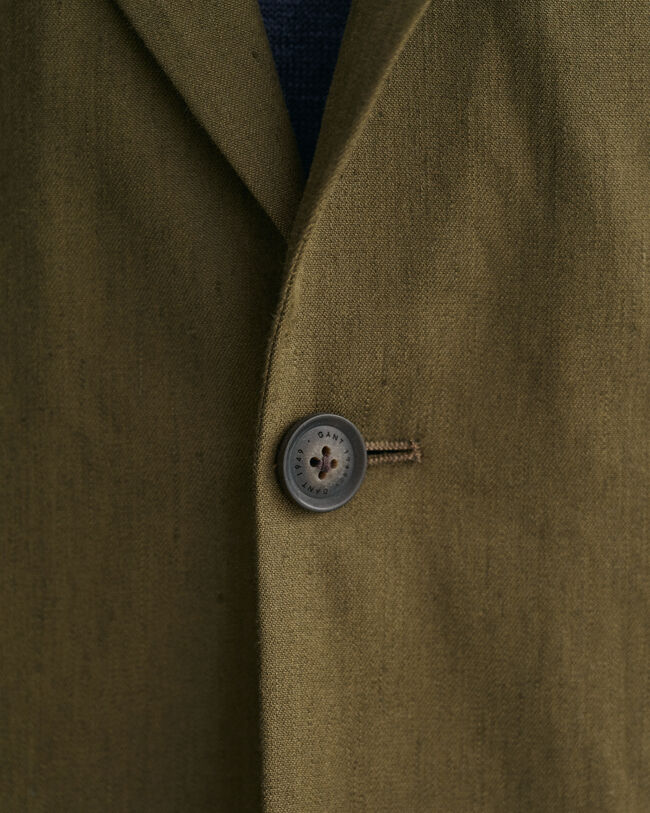 Kostuumblazer van katoen en linnen