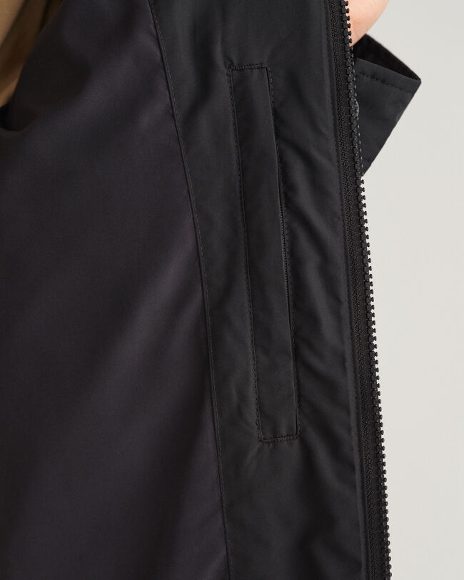 Gewatteerde Windcheater met horizontale banen