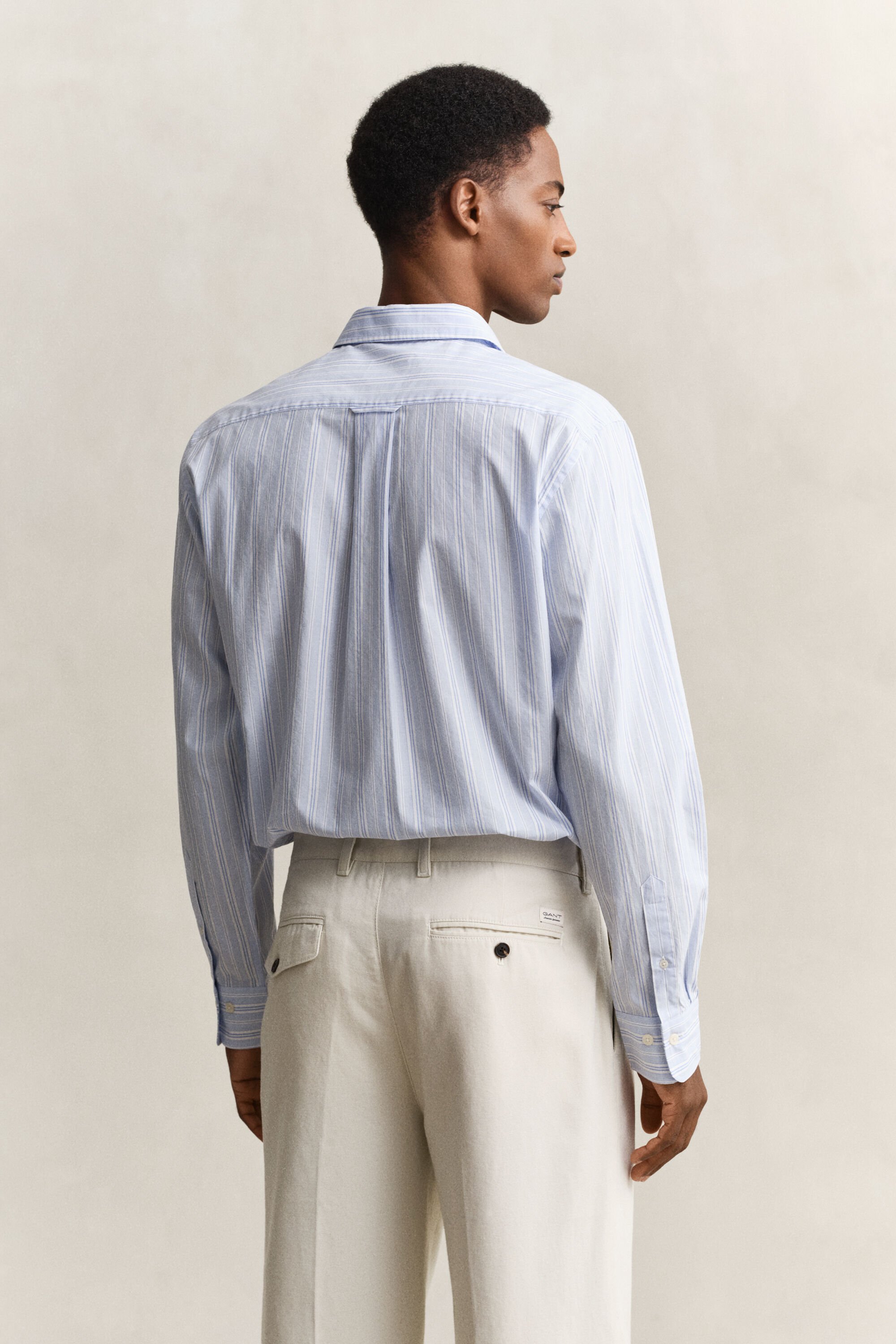 Chemise coupe regular à rayures dobby