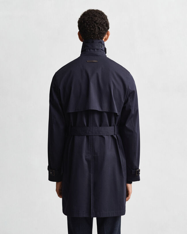 Trench-coat en coton mélangé