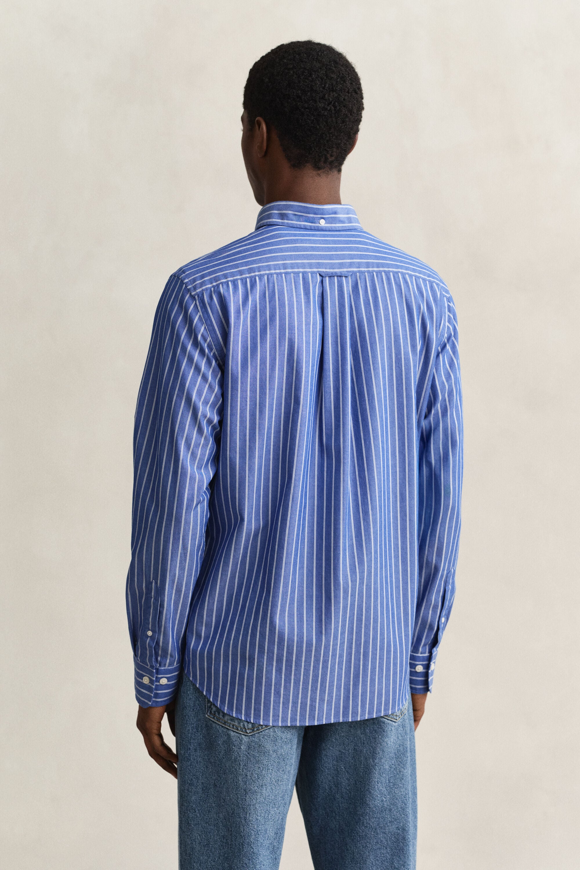 Chemise en popeline à rayures classique