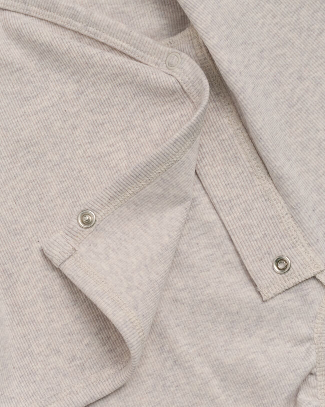 Baby Shield geribde overslagromper