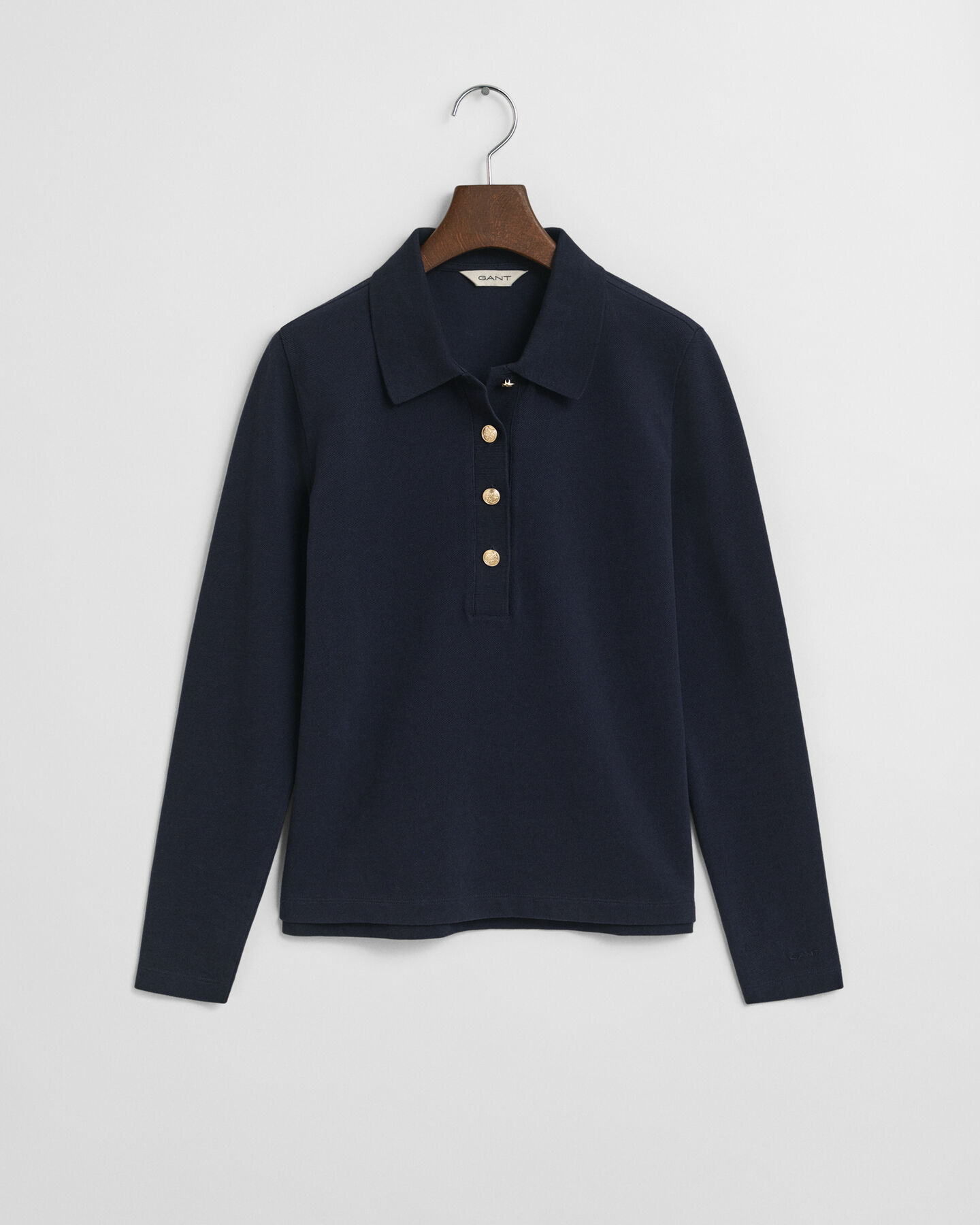 Piqué poloshirt met lange mouwen