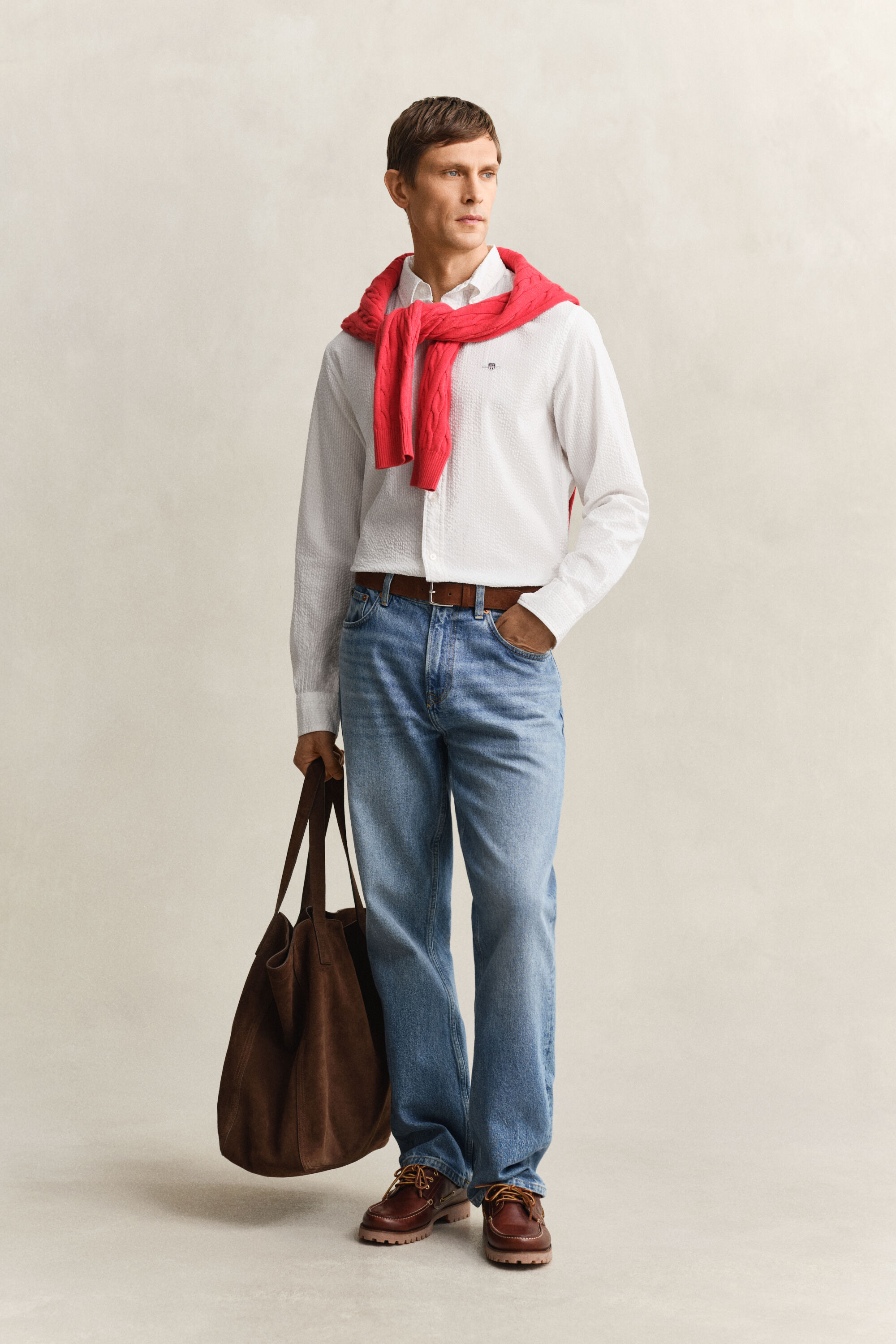 Regular Fit Seersucker overhemd