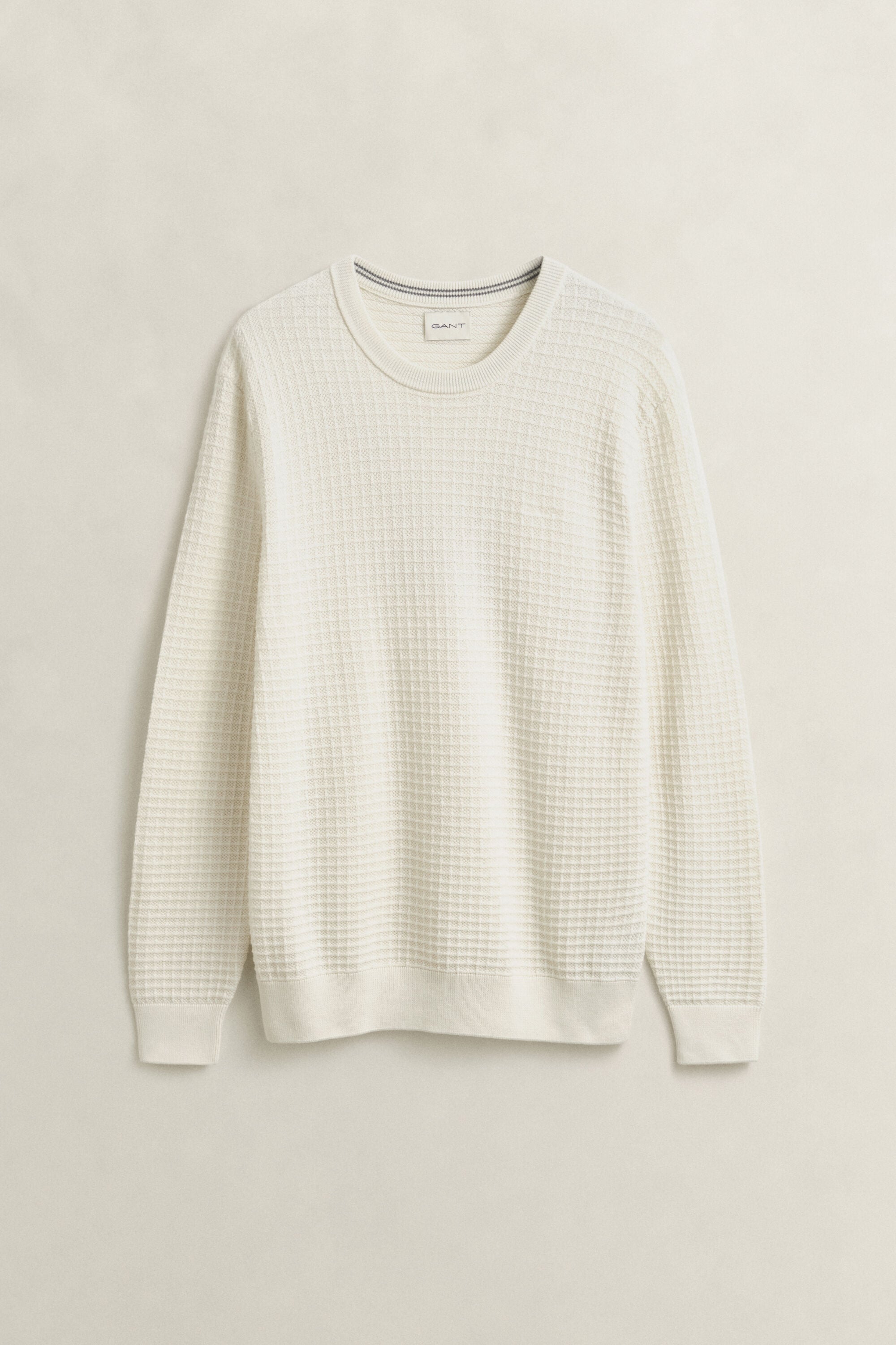 Pull col rond texturé