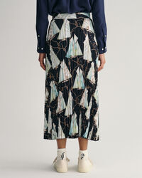 Plooirok met Sailing-print