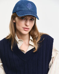 Wollen spencer met V-hals en brede rib