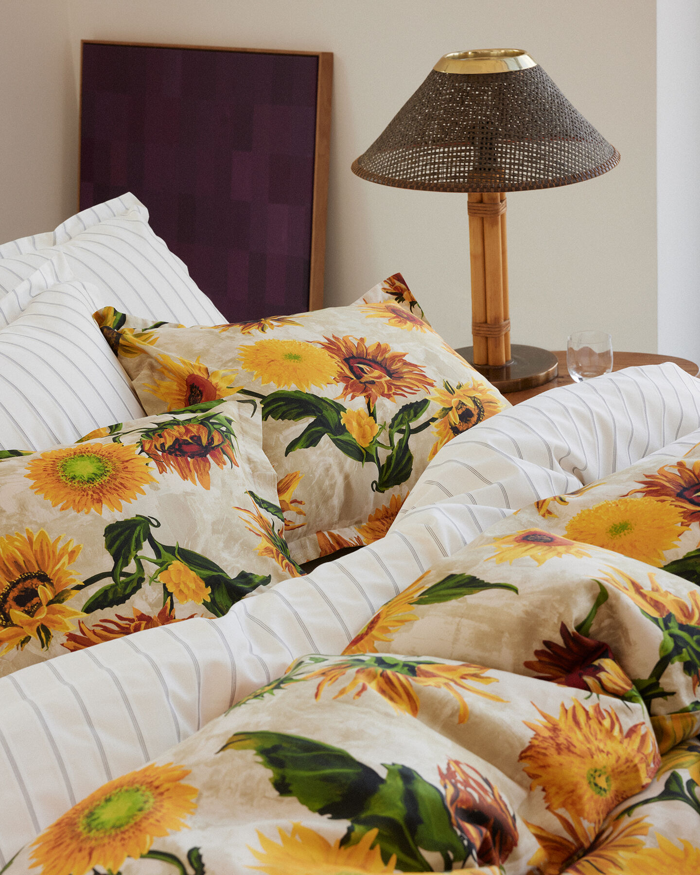 Kussensloop met Sunflower-print